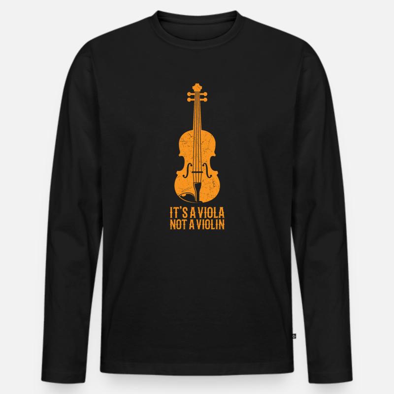 It's A Viola - Männer Premium Bio Langarmshirt - Schwarz