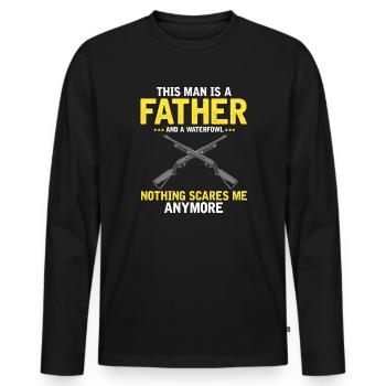 Duck Hunting Duck Hunting Hunter Duck Hunter Duck Hunter Design - Men's Premium Organic Long Sleeve Shirt - black - Front - Nico (187cm)
