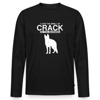 Design Deutscher Schäferhund Polizei Design - Männer Premium Bio Langarmshirt - Schwarz - Vorne - Nico (187cm)