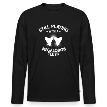 Fossil Archaeology Design Fossils Fossil Hunters - Men's Premium Organic Long Sleeve Shirt - black - Front - Nico (187cm)