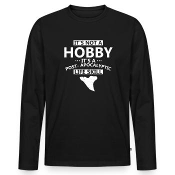 Paleontologist Designs Fossil Hunter Student - Men's Premium Organic Long Sleeve Shirt - black - Front - Nico (187cm)