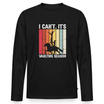 Conception de voûte et conception de chevaux de voûte - T-shirt manches longues Premium bio Homme - noir - Devant - Nico (187cm)