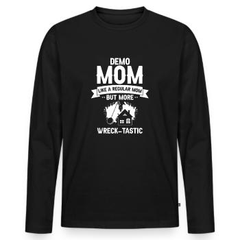 Démolition et rénovation de maisons - T-shirt manches longues Premium bio Homme - noir - Devant - Nico (187cm)