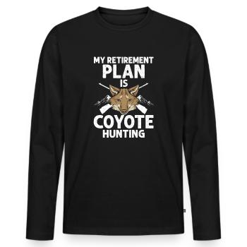 Conception de coyote pour les réacteurs de coyote - T-shirt manches longues Premium bio Homme - noir - Devant - Nico (187cm)