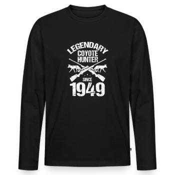 Conception de coyote pour les réacteurs de coyote - T-shirt manches longues Premium bio Homme - noir - Devant - Nico (187cm)