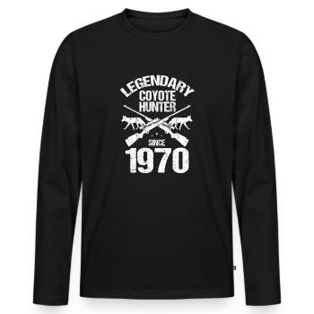Conception de coyote pour les réacteurs de coyote - T-shirt manches longues Premium bio Homme - noir - Devant - Nico (187cm)
