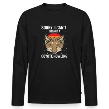 Conception de coyote pour les réacteurs de coyote - T-shirt manches longues Premium bio Homme - noir - Devant - Nico (187cm)