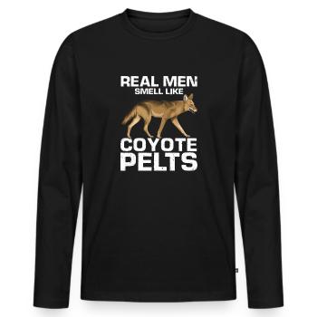 Conception de coyote pour les réacteurs de coyote - T-shirt manches longues Premium bio Homme - noir - Devant - Nico (187cm)