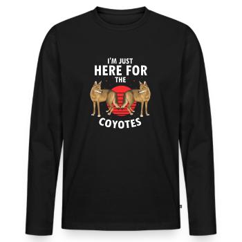 Conception de coyote pour les réacteurs de coyote - T-shirt manches longues Premium bio Homme - noir - Devant - Nico (187cm)