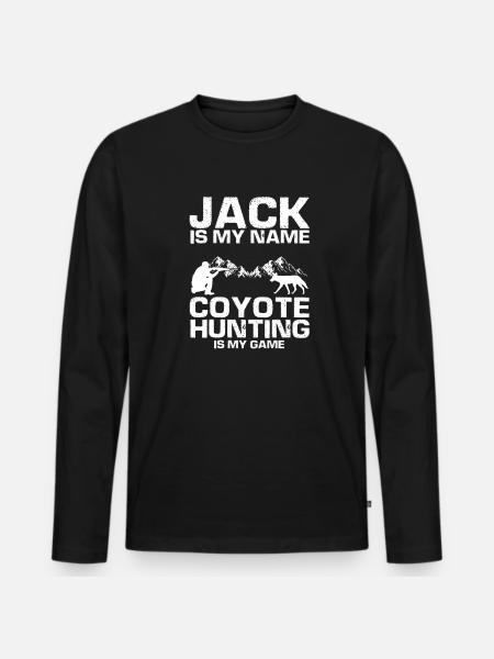Kojoten Design für Kojotentöter - Männer Premium Bio Langarmshirt - Schwarz
