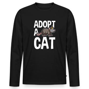 Conception d’opossum pour les amateurs d’opossum et d’opossum - T-shirt manches longues Premium bio Homme - noir - Devant - Nico (187cm)