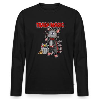 Conception d’opossum pour les amateurs d’opossum et d’opossum - T-shirt manches longues Premium bio Homme - noir - Devant - Nico (187cm)
