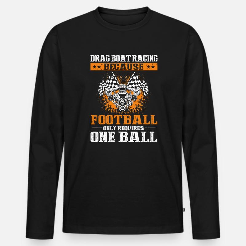 Drag Boot Design für Rennbootfahrer - Männer Premium Bio Langarmshirt - Schwarz
