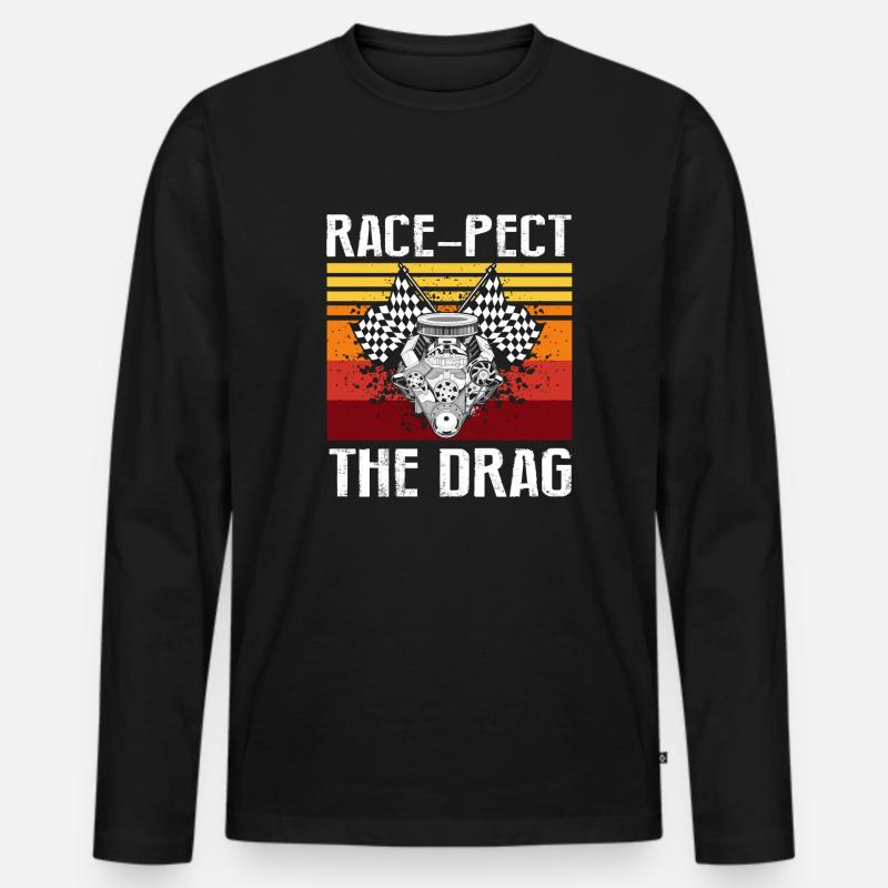 Drag Boot Design für Rennbootfahrer - Männer Premium Bio Langarmshirt - Schwarz
