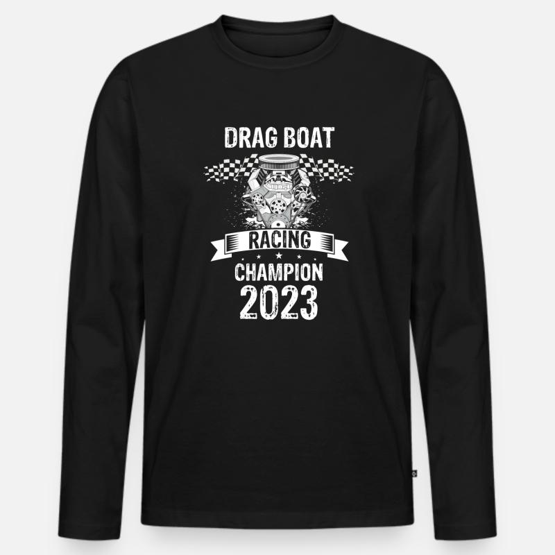 Drag Boot Design für Rennbootfahrer - Männer Premium Bio Langarmshirt - Schwarz