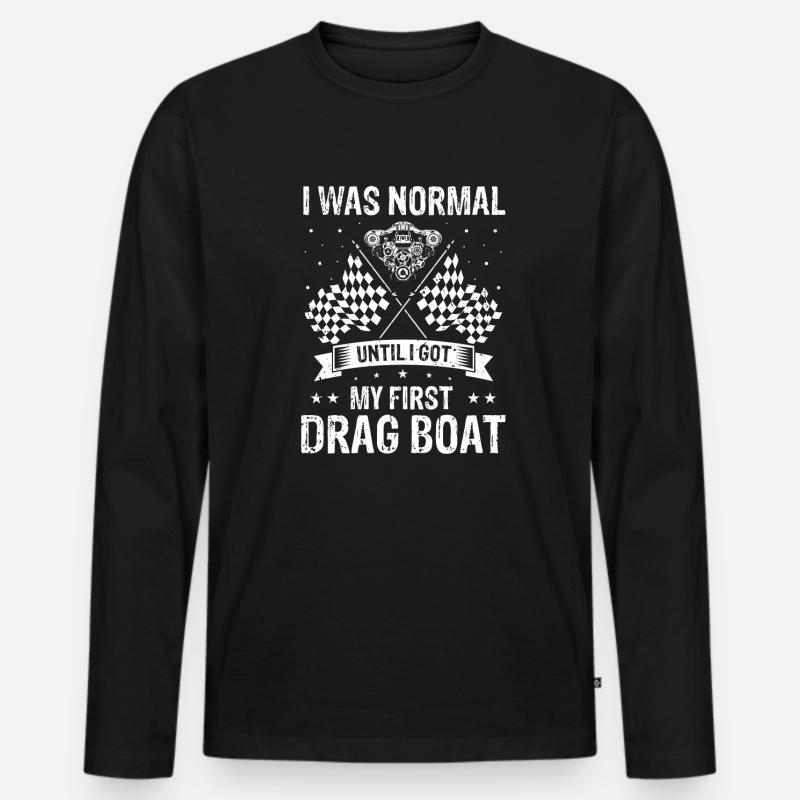 Drag Boot Design für Rennbootfahrer - Männer Premium Bio Langarmshirt - Schwarz