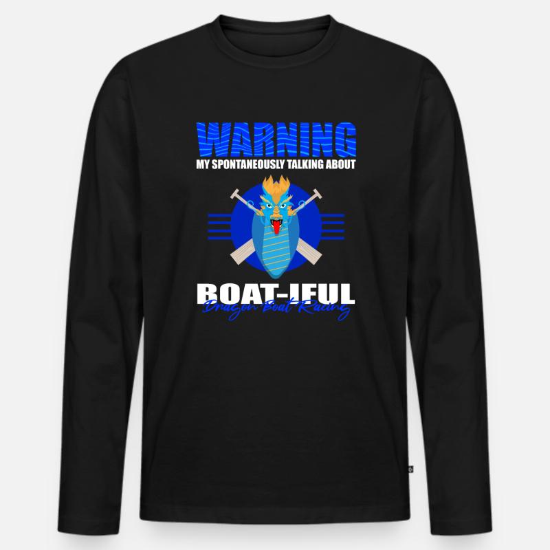 Chinesisches Bootsrennen für Drachenboot-Trainer - Männer Premium Bio Langarmshirt - Schwarz
