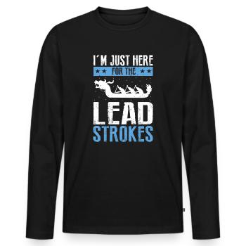 Drachenboot Trainer und Drachenboot - Männer Premium Bio Langarmshirt - Schwarz - Vorne - Nico (187cm)