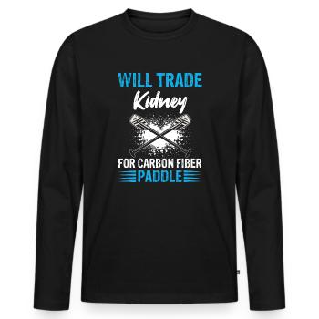 Drachenboot Trainer und Drachenboot - Männer Premium Bio Langarmshirt - Schwarz - Vorne - Nico (187cm)
