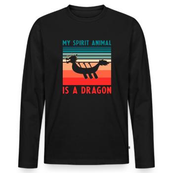 Drachenboot Trainer und Drachenboot - Männer Premium Bio Langarmshirt - Schwarz - Vorne - Nico (187cm)