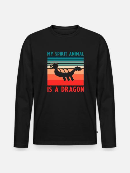 Drachenboot Trainer und Drachenboot - Männer Premium Bio Langarmshirt - Schwarz