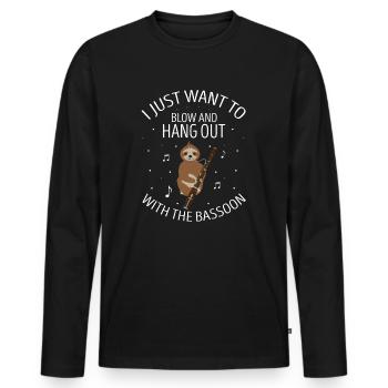 Orchestra and woodwind instrument - Men's Premium Organic Long Sleeve Shirt - black - Front - Nico (187cm)