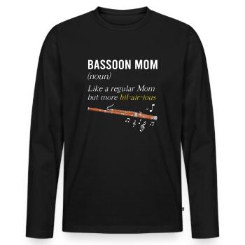 Orchestre et instrument à vent - T-shirt manches longues Premium bio Homme - noir - Devant - Nico (187cm)
