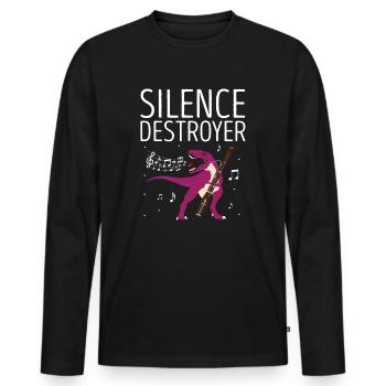 Orchestre et instrument à vent - T-shirt manches longues Premium bio Homme - noir - Devant - Nico (187cm)