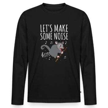 Instrument à vent en bois et instrument à vent basson - T-shirt manches longues Premium bio Homme - noir - Devant - Nico (187cm)