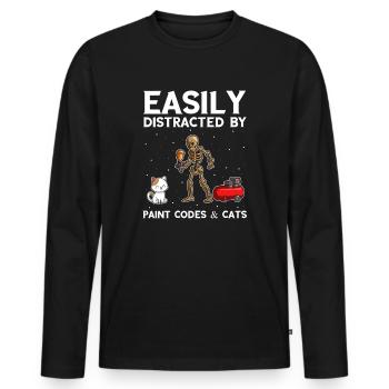 Autolackierer Angebot für Autolackierer - Männer Premium Bio Langarmshirt - Schwarz - Vorne - Nico (187cm)