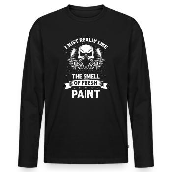 Car painter offer for coachbuilders - Men's Premium Organic Long Sleeve Shirt - black - Front - Nico (187cm)