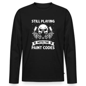 Car painter offer for coachbuilders - Men's Premium Organic Long Sleeve Shirt - black - Front - Nico (187cm)