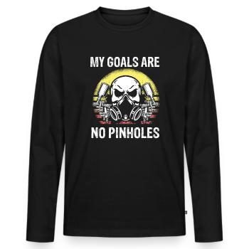 Autolackierer Angebot für Karosseriebauer - Männer Premium Bio Langarmshirt - Schwarz - Vorne - Nico (187cm)