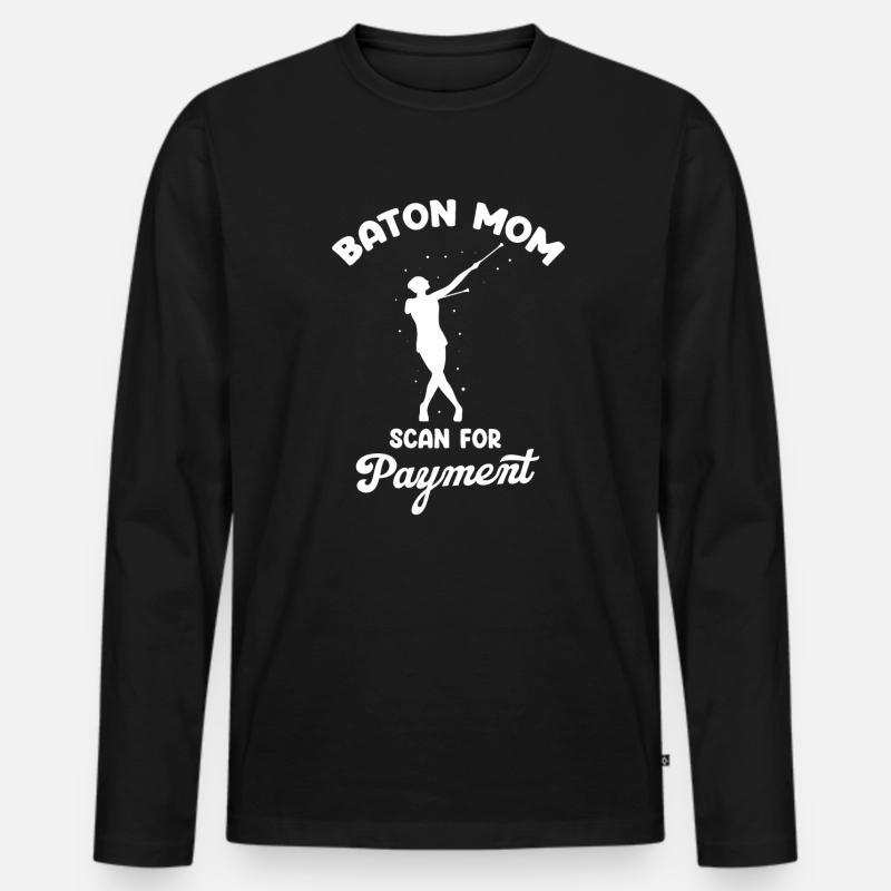 Stabdänzerin Design für Majorette - Männer Premium Bio Langarmshirt - Schwarz