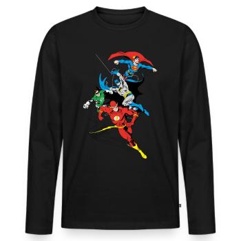 DC Comics Originals Group - Men's Premium Organic Long Sleeve Shirt - black - Front - Nico (187cm)