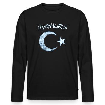 Uyghurs Uiguren Xinjiang - Männer Premium Bio Langarmshirt - Schwarz - Vorne - Nico (187cm)