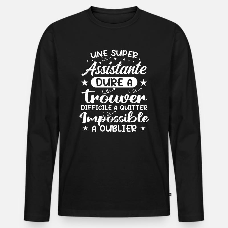 Ein Super Assistant - Assistent Geschenk - Männer Premium Bio Langarmshirt - Schwarz