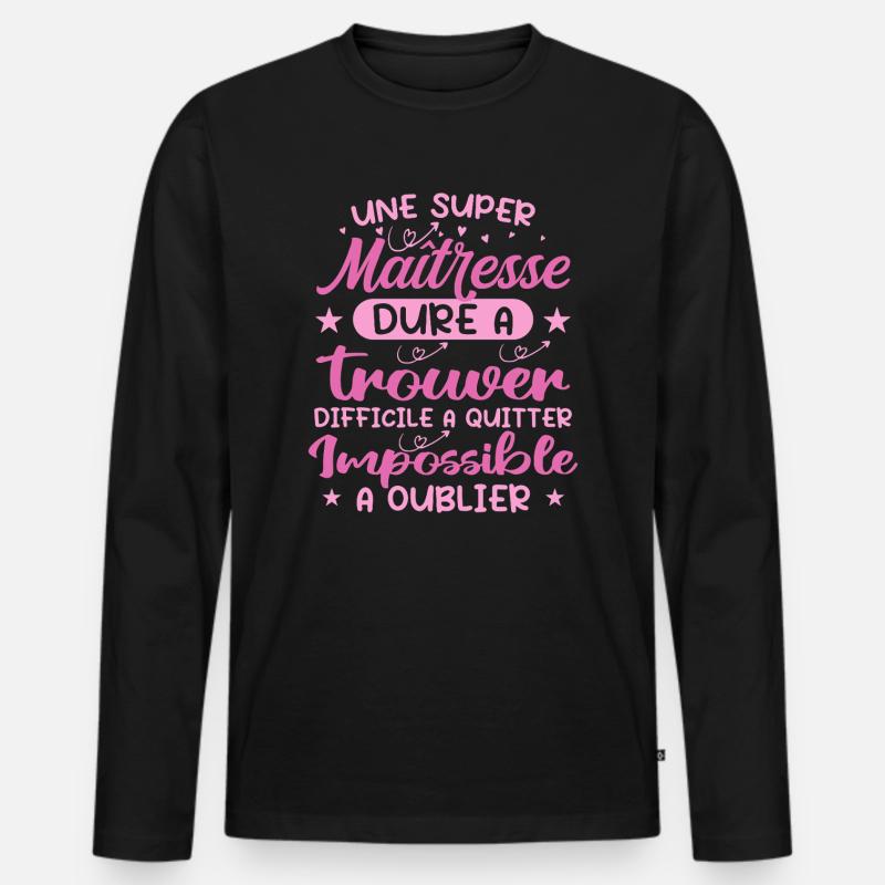 Eine Superherrin - Herrin Geschenk - Männer Premium Bio Langarmshirt - Schwarz