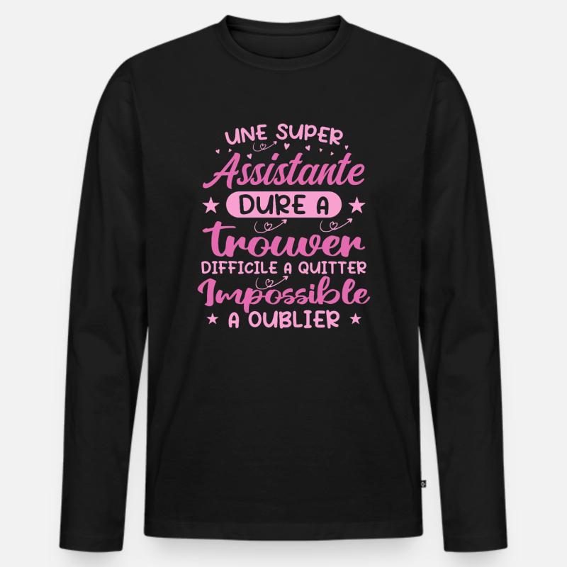 Ein Super Assistant - Assistent Geschenk - Männer Premium Bio Langarmshirt - Schwarz