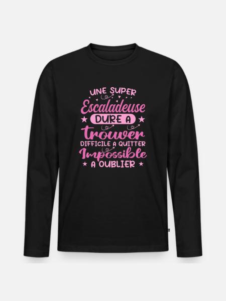 A Super Climber - Climber Gift - Men's Premium Organic Long Sleeve Shirt - black