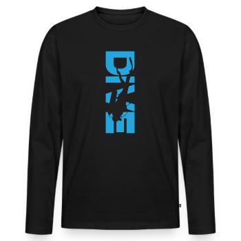 Scuba Diving Diver Silhouette Shirts - Men's Premium Organic Long Sleeve Shirt - black - Front - Nico (187cm)