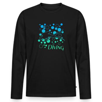 Diving - Männer Premium Bio Langarmshirt - Schwarz - Vorne - Nico (187cm)
