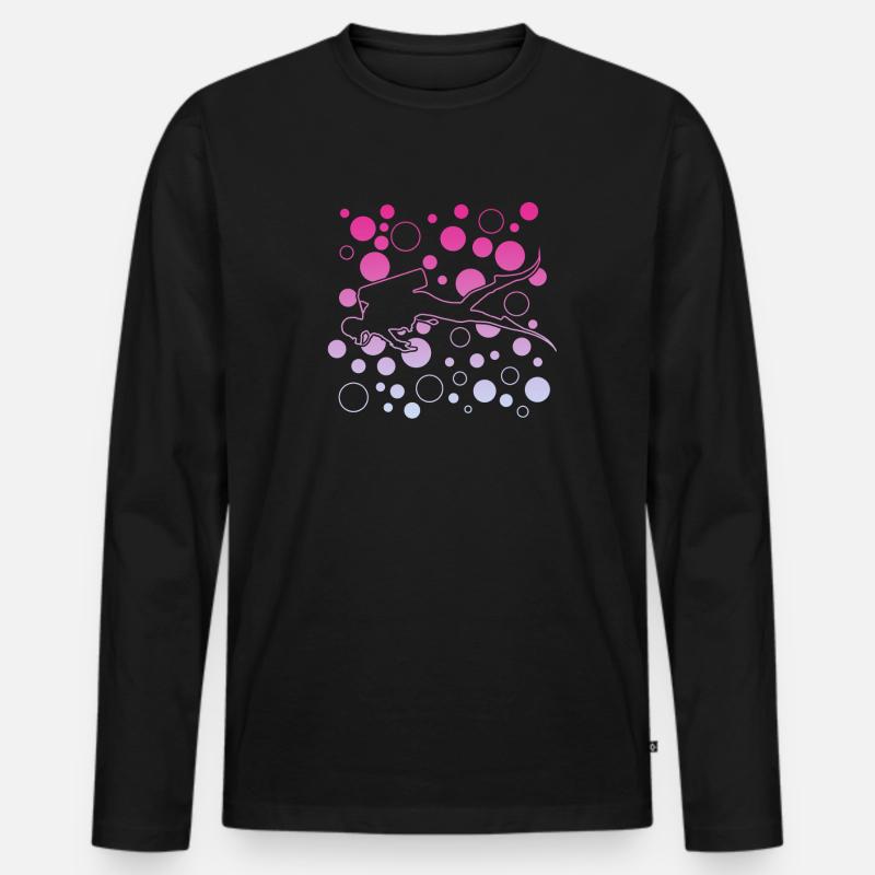 Diving tauchen - Männer Premium Bio Langarmshirt - Schwarz