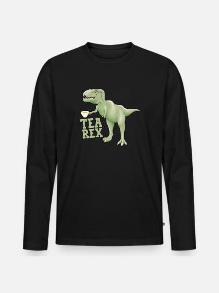 Thé Rex - T-shirt manches longues Premium bio Homme - noir