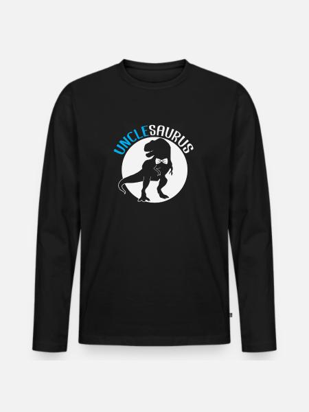 Unclesaurus - T-shirt manches longues Premium bio Homme - noir