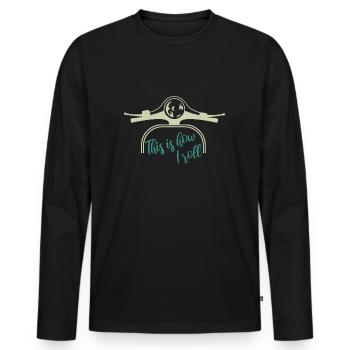 Roller Zweitakter Motorroller Moped - Männer Premium Bio Langarmshirt - Schwarz - Vorne - Nico (187cm)