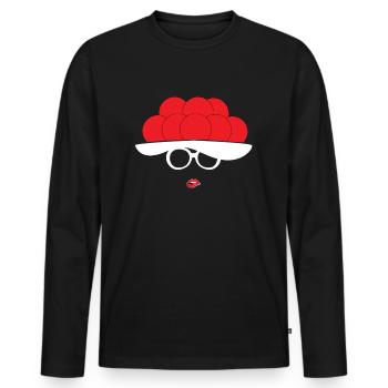 Schwarzwaldmädel Schwarzwald Bollenhut Geschenk - Männer Premium Bio Langarmshirt - Schwarz - Vorne - Nico (187cm)
