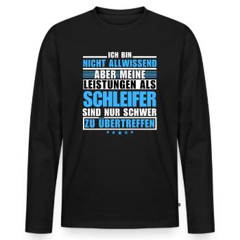 Unsurpassed performance as a grinder - Men's Premium Organic Long Sleeve Shirt - black - Front - Nico (187cm)