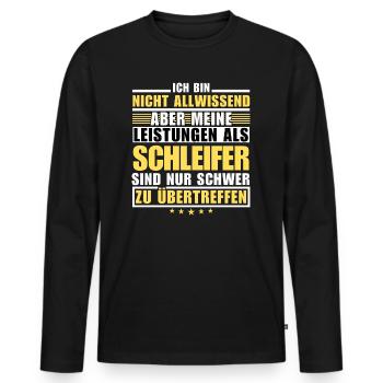 Unsurpassed performance as a grinder - Men's Premium Organic Long Sleeve Shirt - black - Front - Nico (187cm)