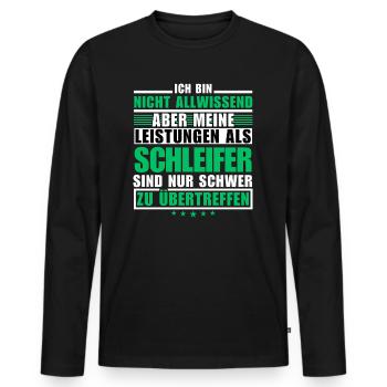 Unsurpassed performance as a grinder - Men's Premium Organic Long Sleeve Shirt - black - Front - Nico (187cm)